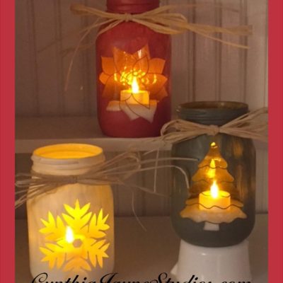 How to Rock these Simple Painted Christmas Candle Holders