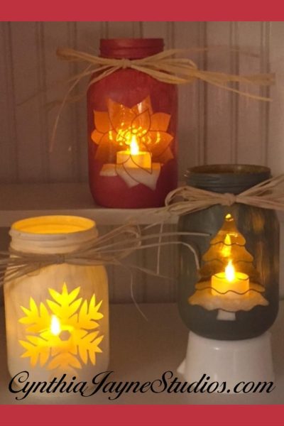 How to Rock These Simple Painted Christmas Candle Holders