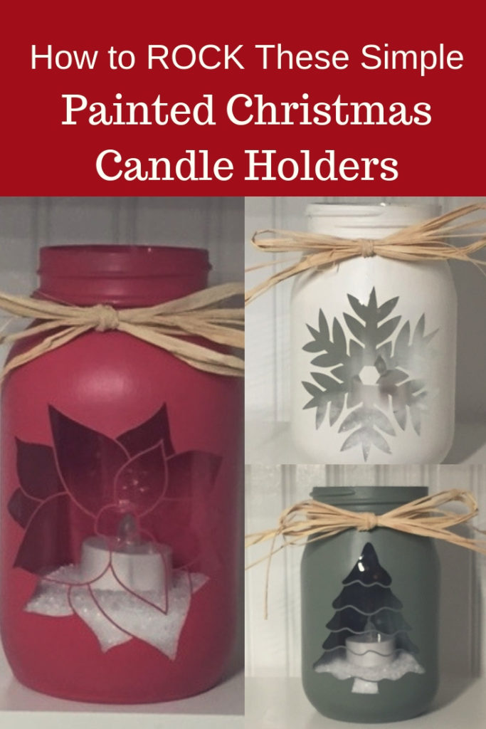 How to Rock These Simple Painted Christmas Candle Holders